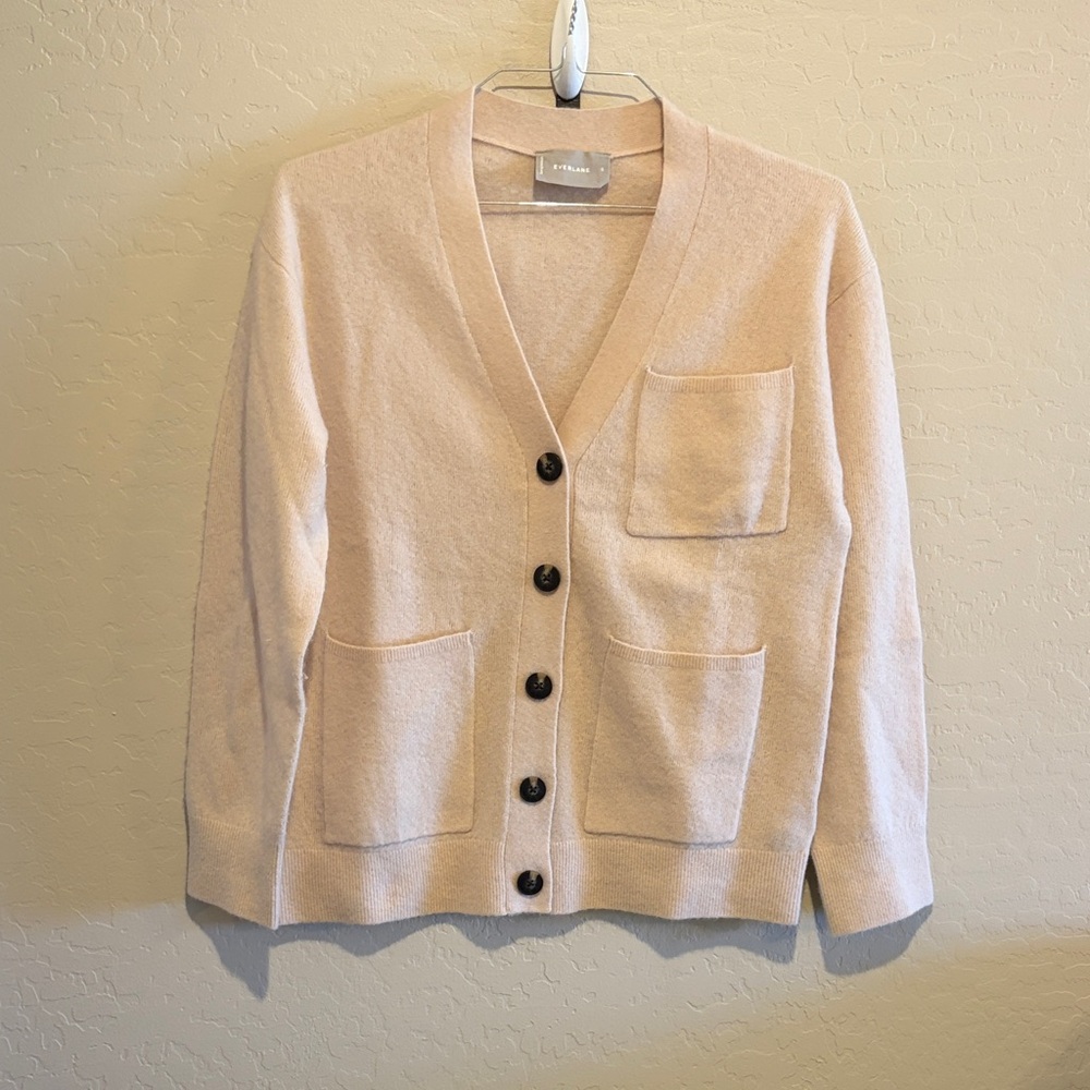 Everlane Button-Up Cream Cardigan